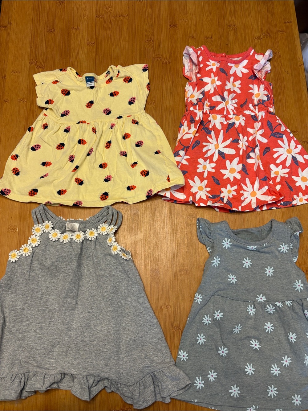 12 Month Summer Dress Baby Girl Bundle-Assorted Colors and Brands